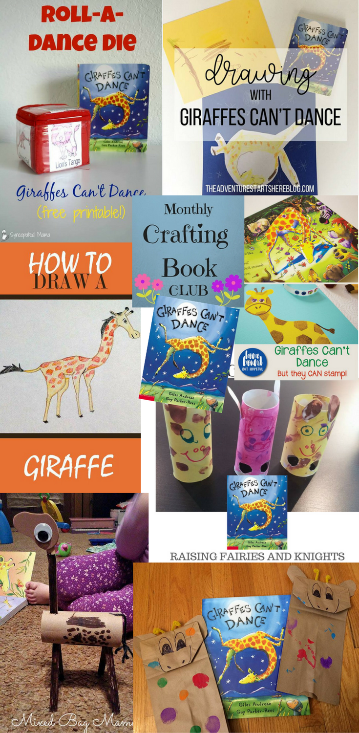 Giraffe's Can't Dance Craft - Monthly Crafting Book Club is celebrating Giraffe's Can't Dance Crafts this month with a group of bloggers and crafts to show that Giraffes CAN dance. 